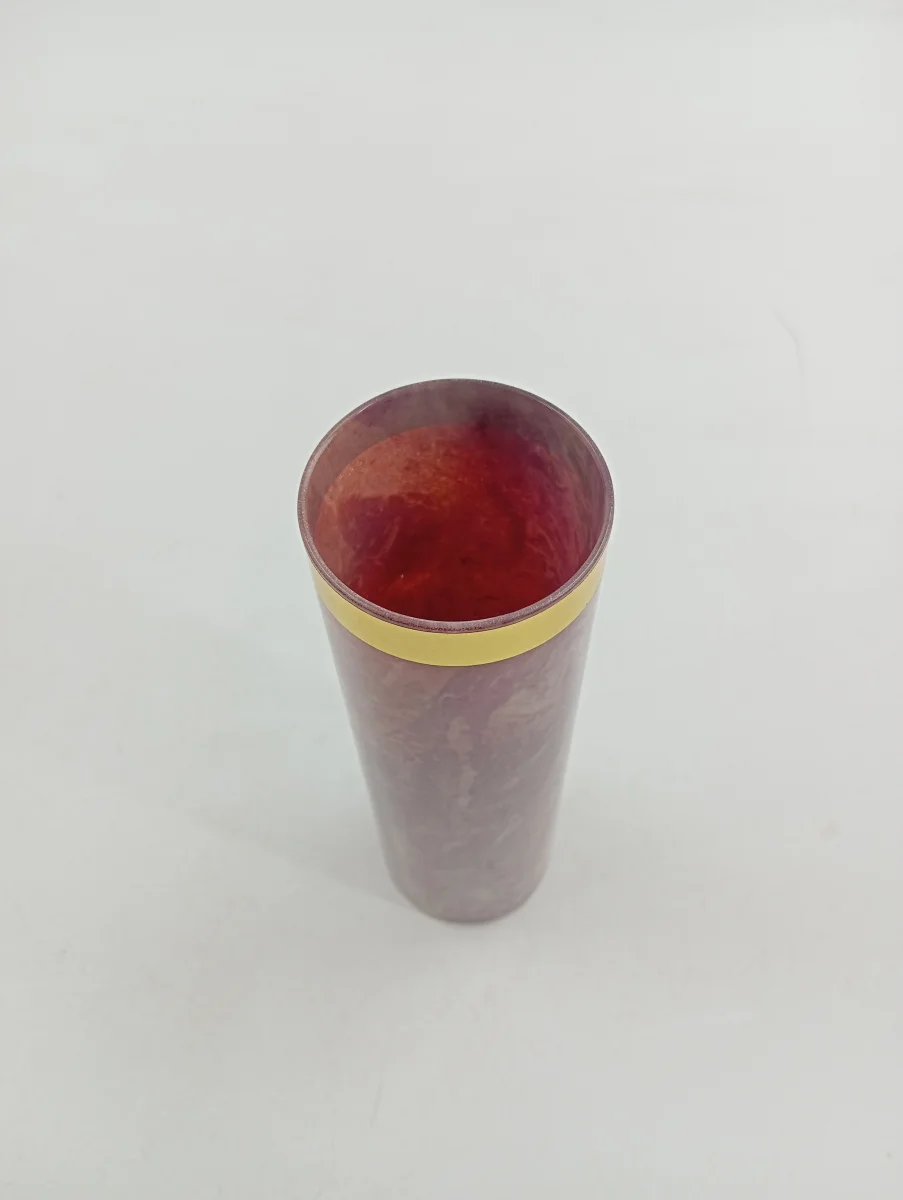 DEPOT Vase Lila Keramik Metall Zylindrisch Abstrakt Modern…
