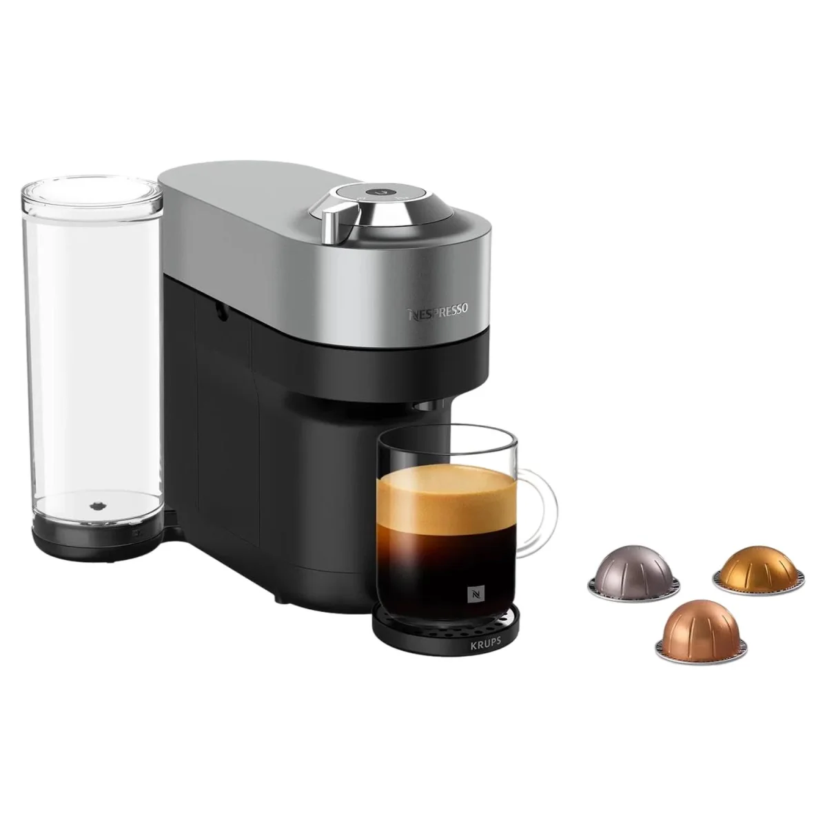 KRUPS Nespresso Vertuo Pop Plus XN930T Silber…