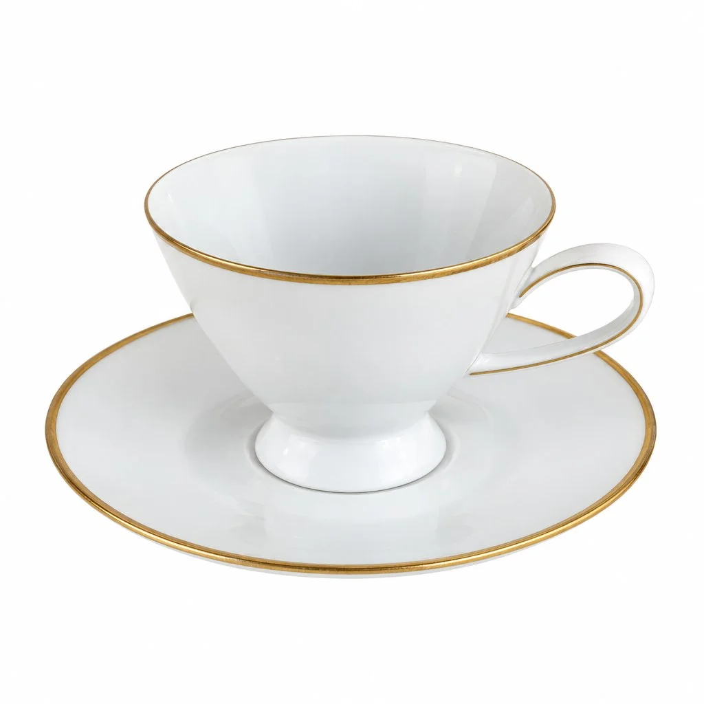 ROSENTHAL Tasse mit Untertasse Weiß Porzellan Uni…