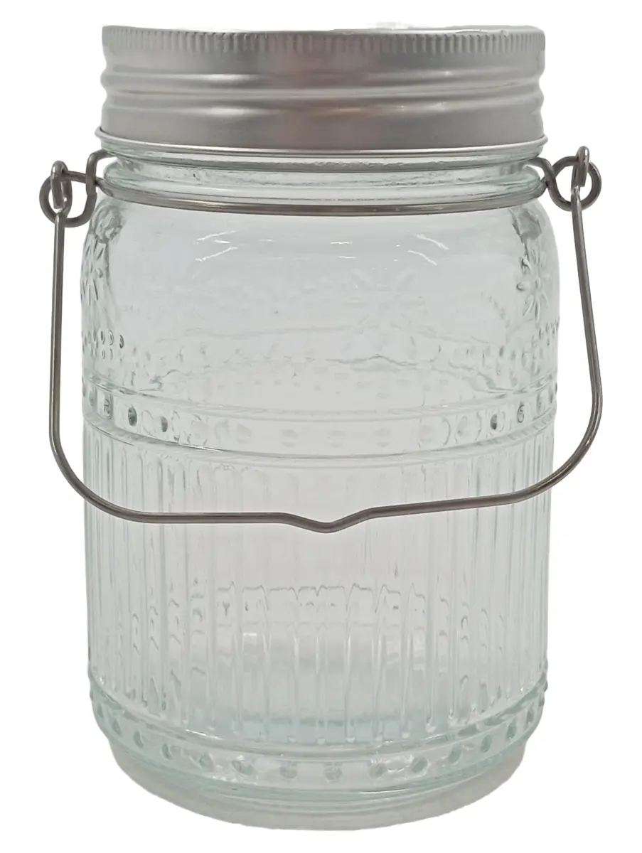 IKEA Windlicht 10x16 Transparent Glas Metall Zylinder…