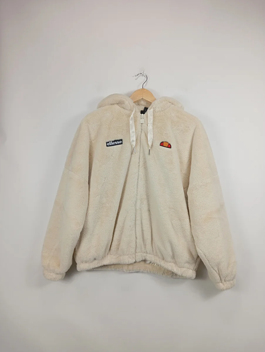 ELLESSE Fleecejacke Damen Gr. 36/S Beige Polyester…