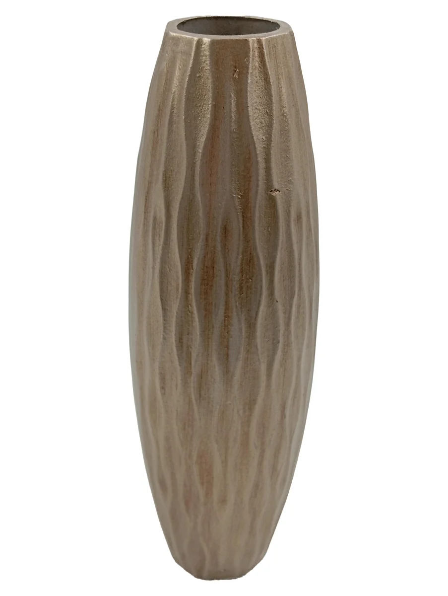 DEPOT Vase Beige Kunststoff Flaschenform Strukturmuster…