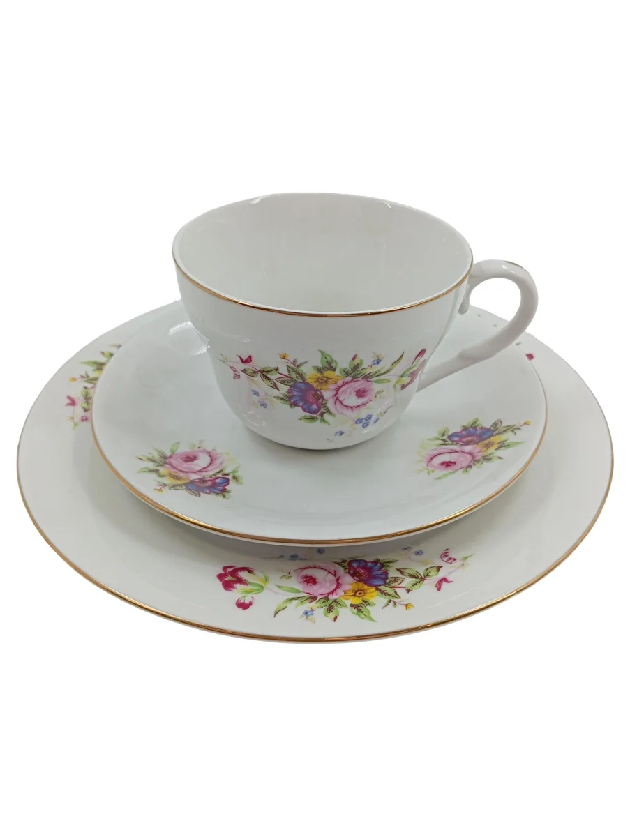 MF DESIGN Sammelgedeck Weiß Porzellan Blumen Blumenmuster…
