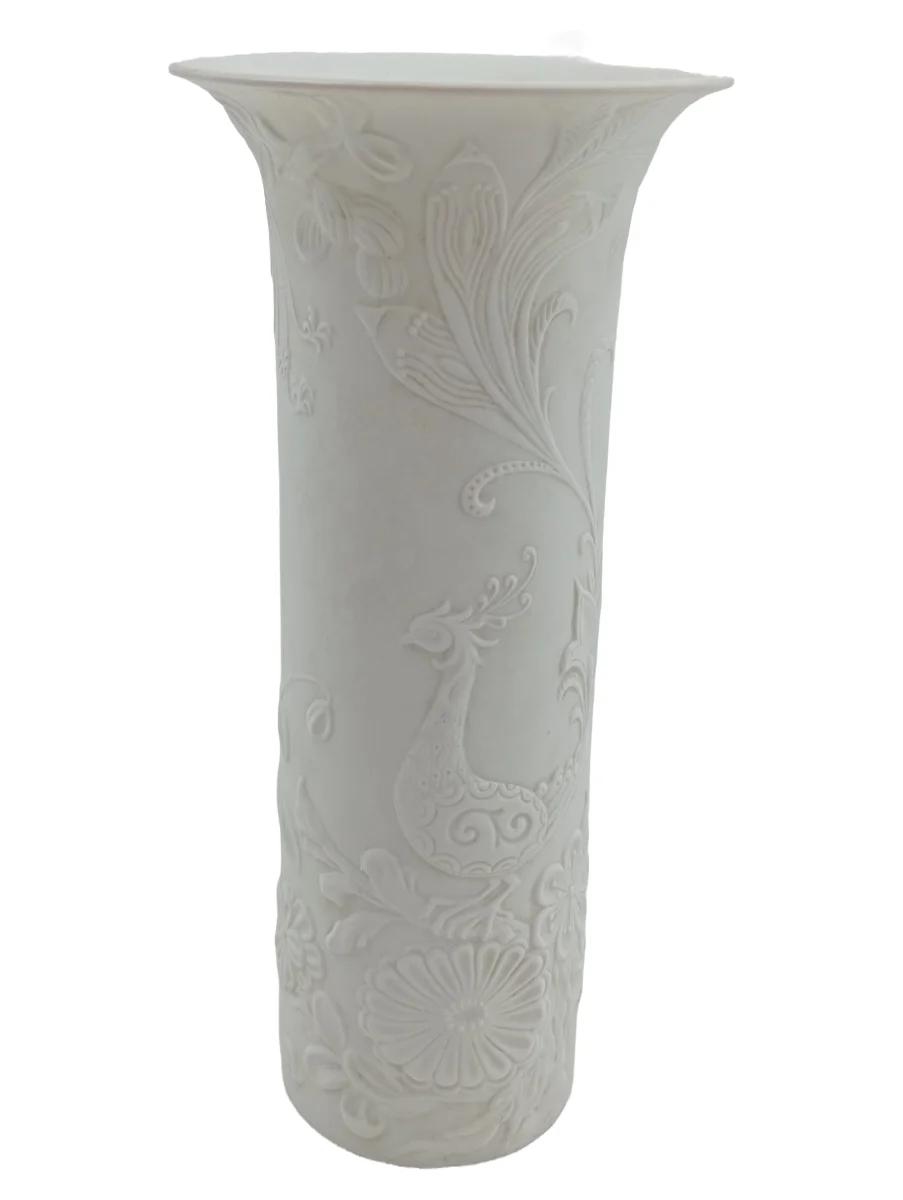 KAISER Vase Weiß Porzellan Zylindrisch Blumen Florales…