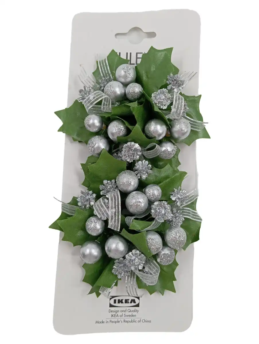 IKEA Weihnachtsdekoration Silber Kunststoff Schneeflocken…