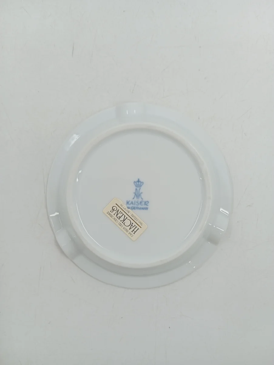 KAISER Aschenbecher Weiß Porzellan oval Uni Klassisch