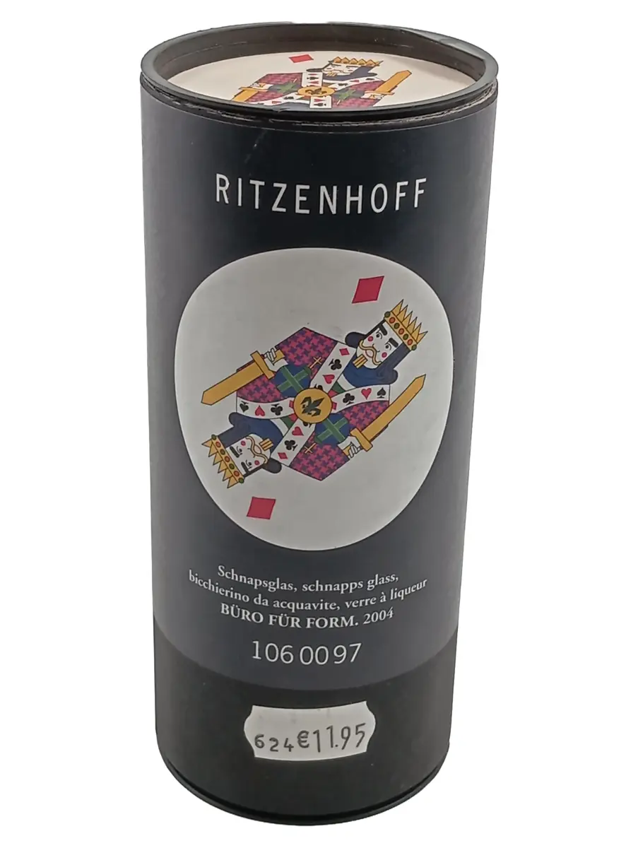 RITZENHOFF Schnapsglas Schwarz Poker Grafisch Modern 1 Teile