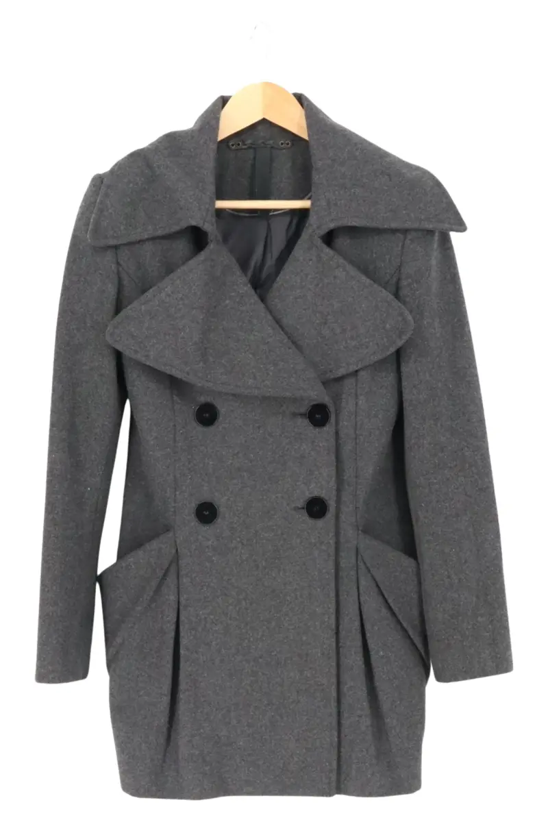 Übergangsmantel Damen Gr. 36/S Grau Elegant Klassisch
