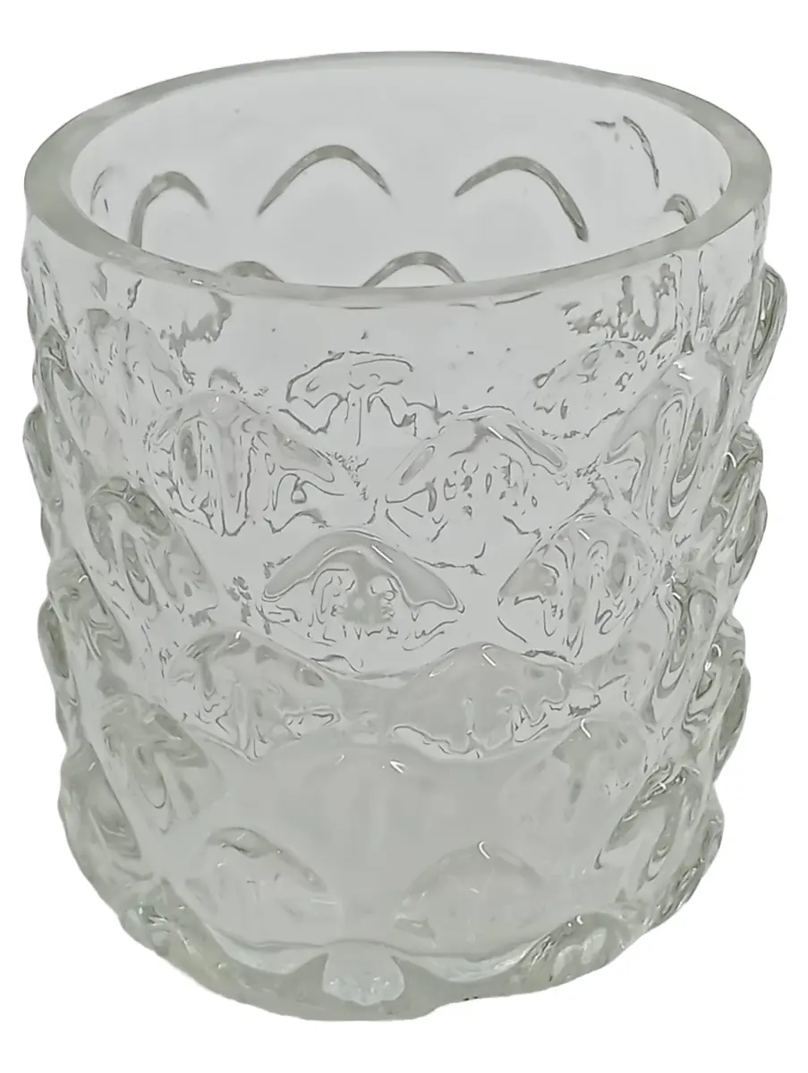 DEPOT Trinkbecher Transparent Glas Strukturmuster Modern…