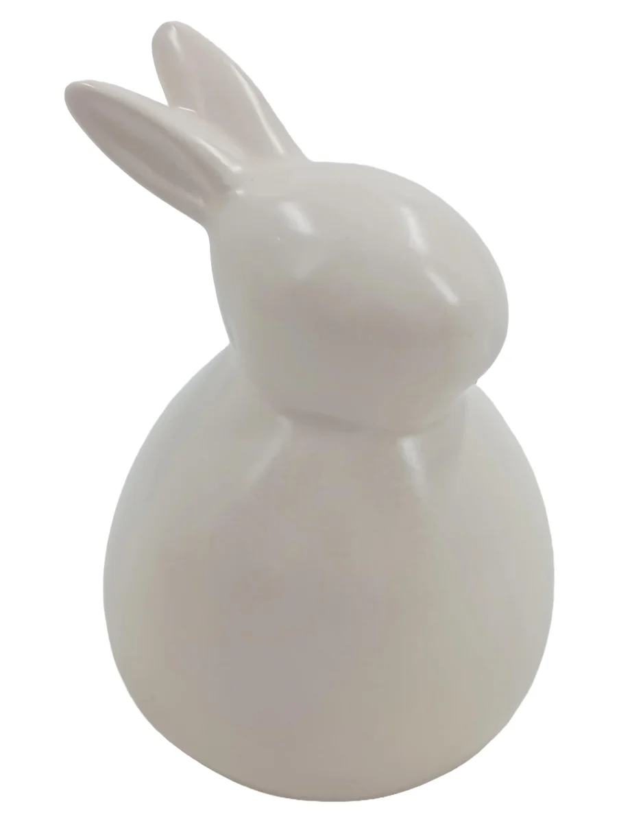 DEPOT Dekofigur stehend creme Osterhase Beige Keramik Uni…