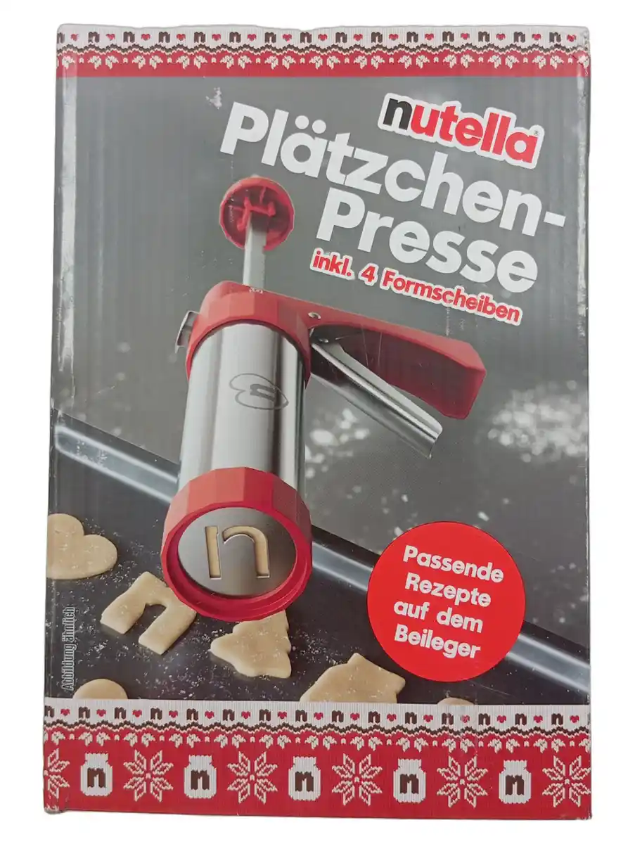 ZENKER Gebäckpresse Plätzchenpresse 4 Formscheiben Rot…