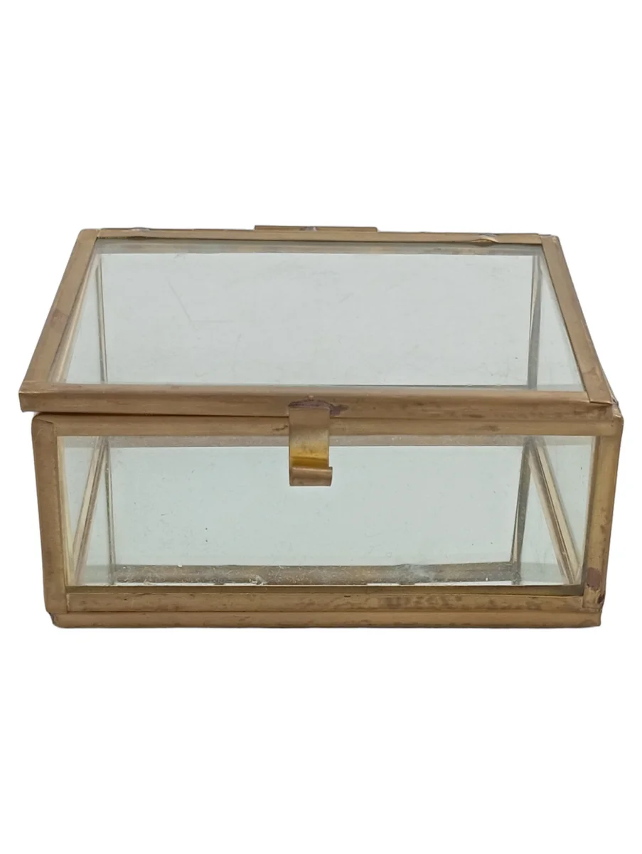 H&M Schmuckschatulle Vitrine Schmuckkästchen Goldfarben…