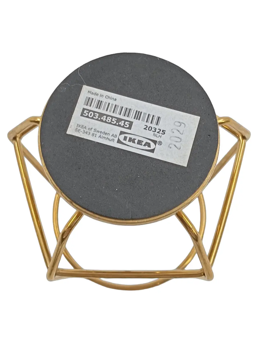 IKEA Teelichthalter Kerzenhalter Gold Metall Geometrisch…