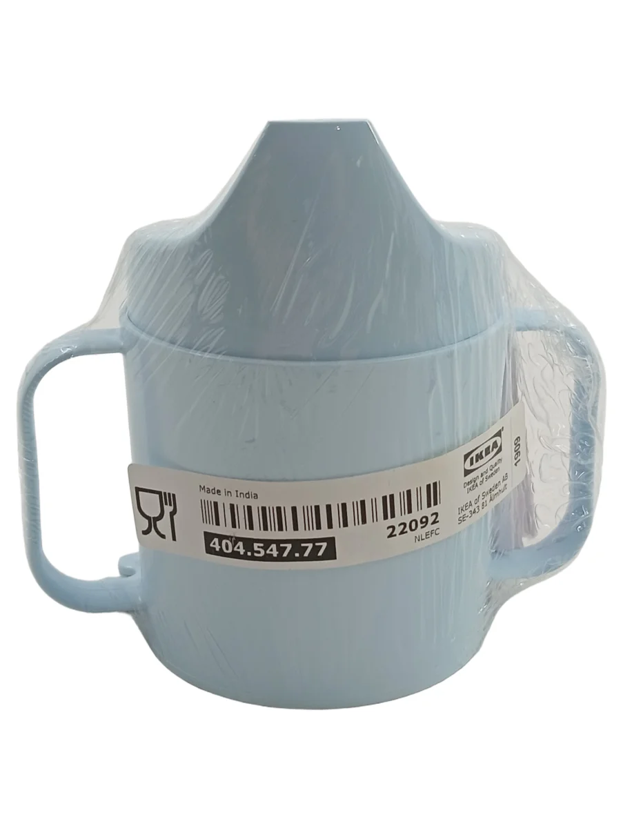 IKEA Trinkbecher Blau Kunststoff Uni Praktisch 11 cm BÖRJA…