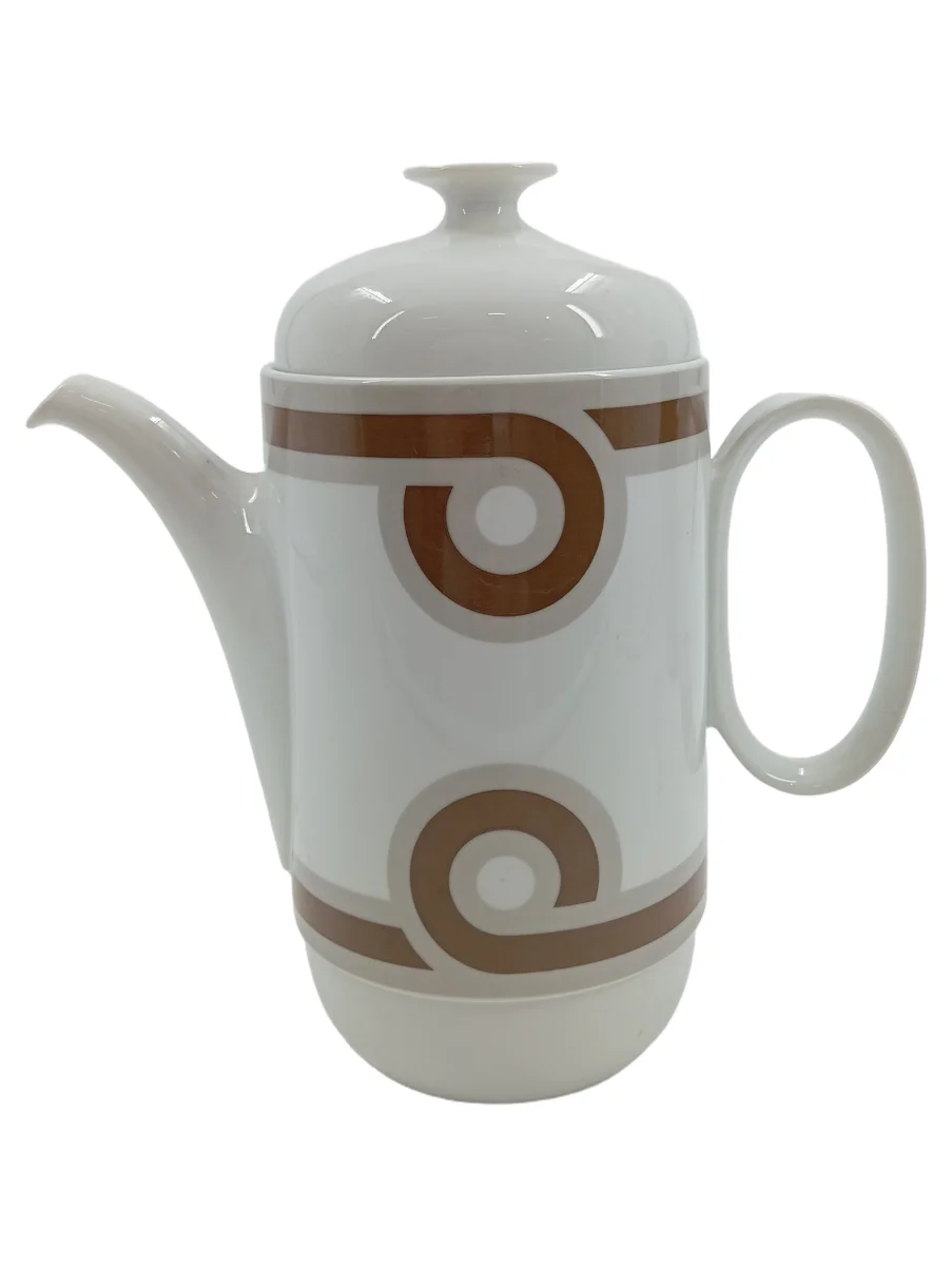 ROSENTHAL Teekanne Weiß Porzellan Geometrisch Vintage duo…
