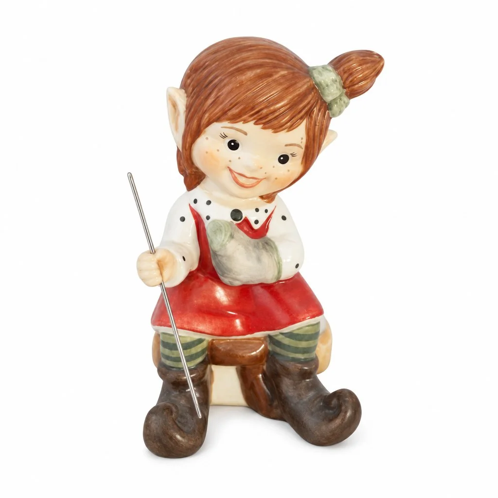 GOEBEL Dekofigur Porzellanfigur Mädchen Nadel 8cm…