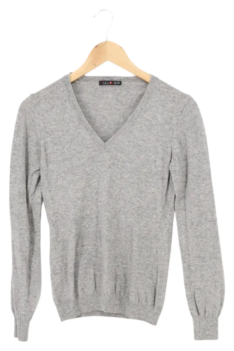 FIRENZE Pullover Damen Gr. 32/XS Grau Casual Baumwolle