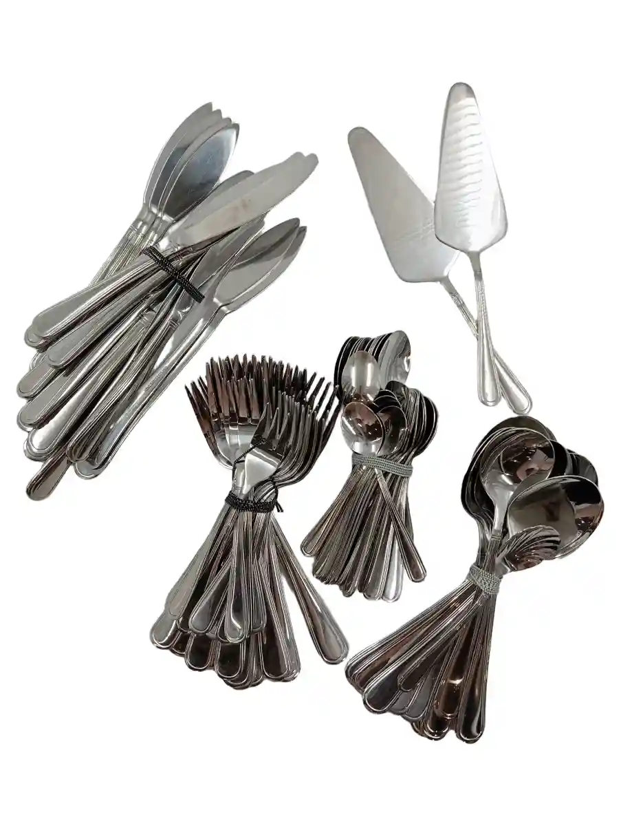 RÖSLE Besteckset Silber Edelstahl Uni Modern Alltag 12 Teile