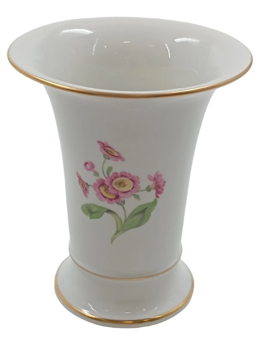 MEISSEN Vase Weiß Porzellan Kelchförmig Blumen…