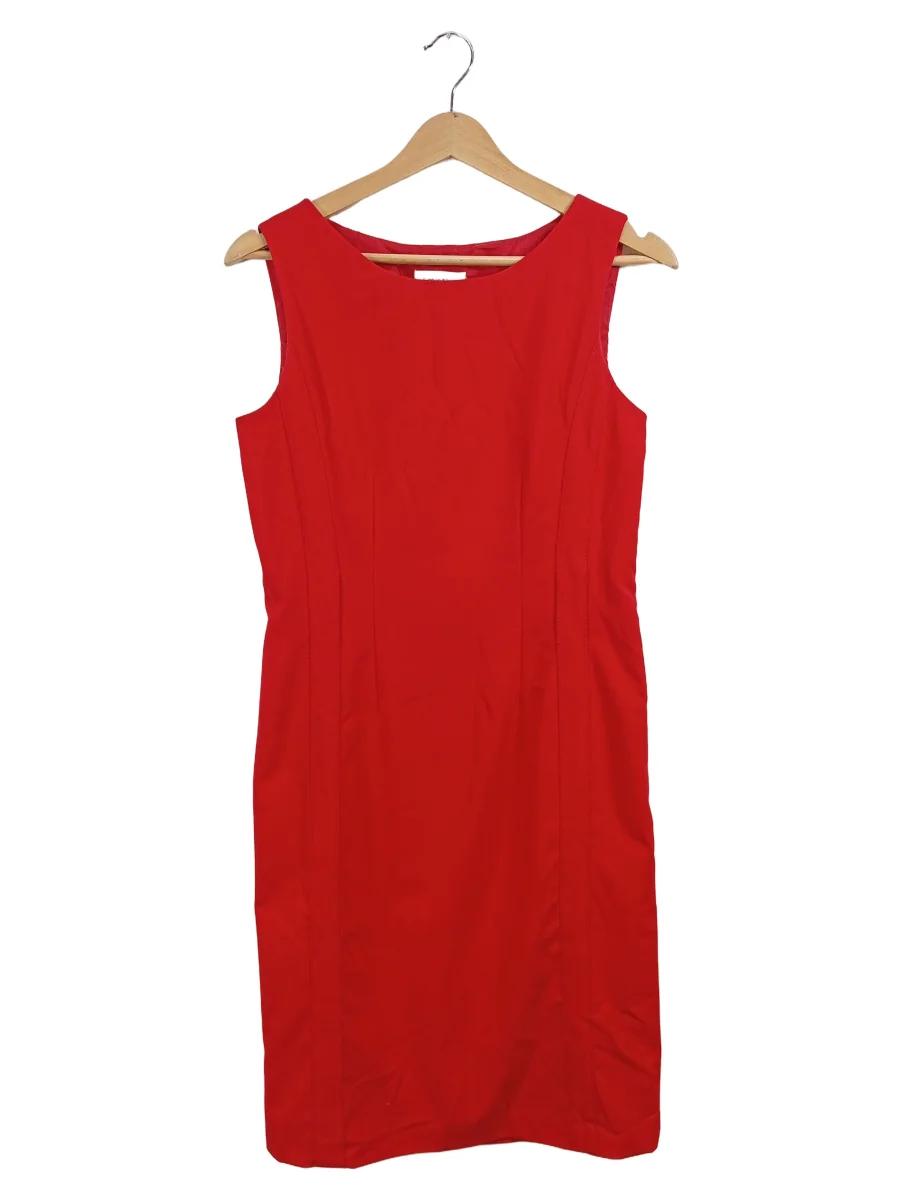 Etuikleid Damen Gr. 36/S Rot Uni Elegant Business Frühjahr/Sommer