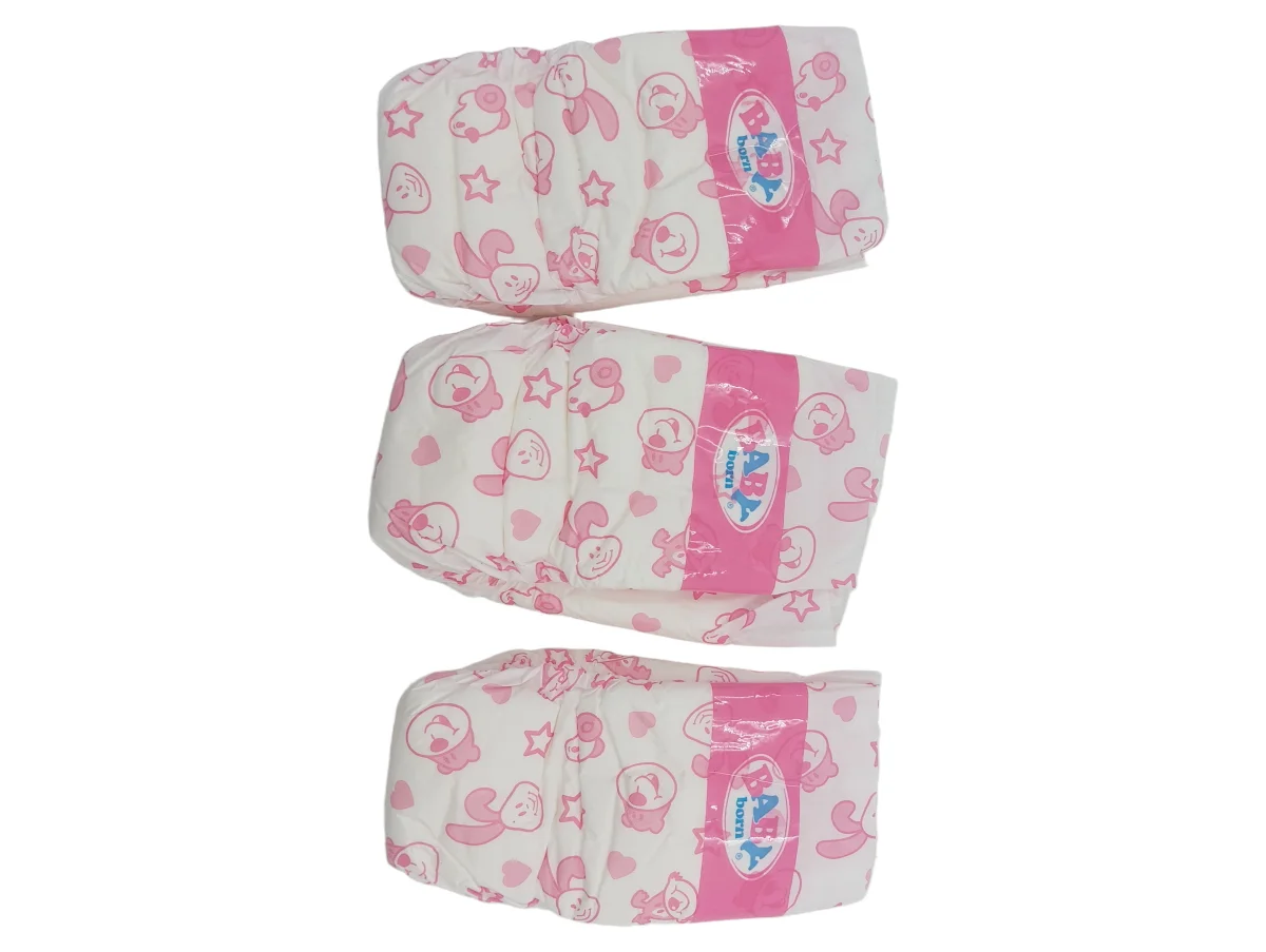 Puppenwindeln 3er Pack Puppenzubehör Rosa Casual