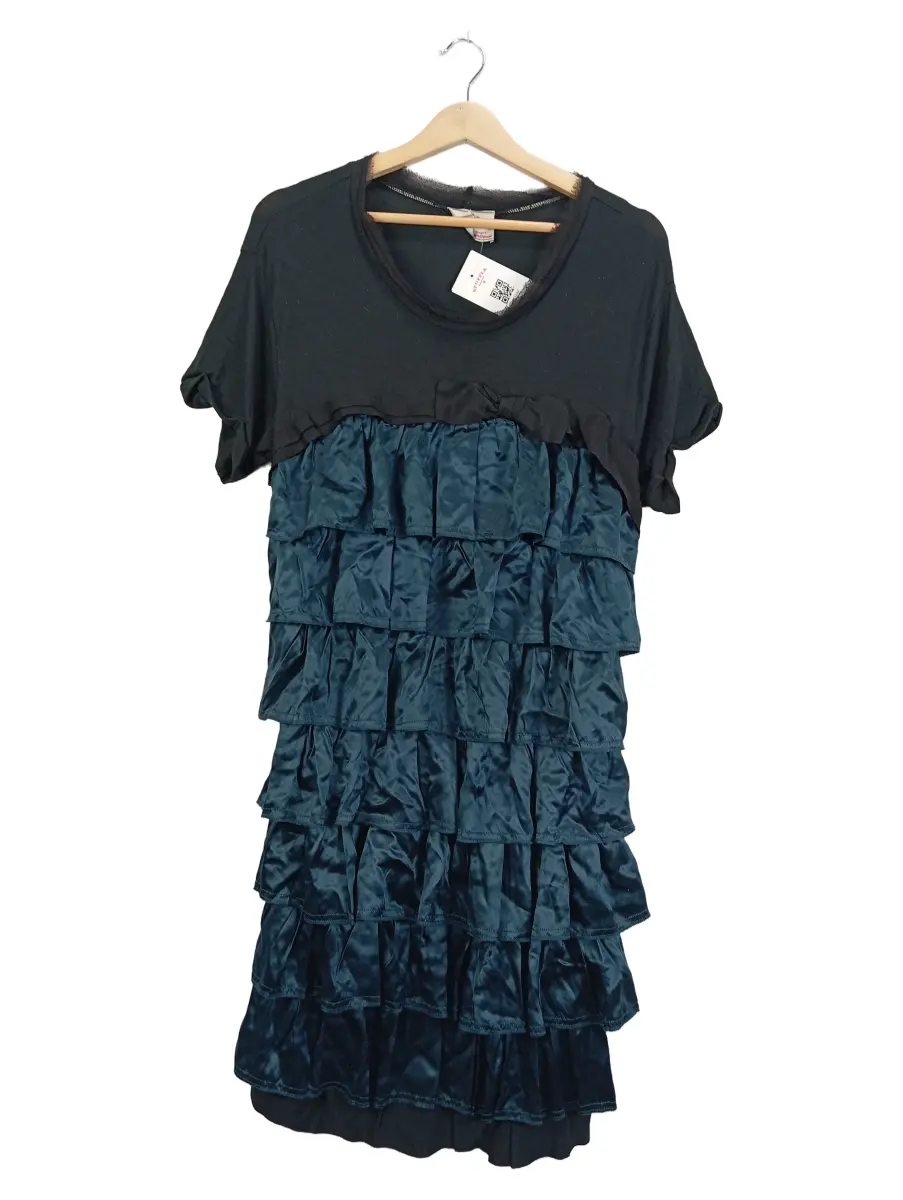 Freizeitkleid Damen Schwarz Gr. 38/M Lyocell Uni Modisch Frühjahr/Sommer