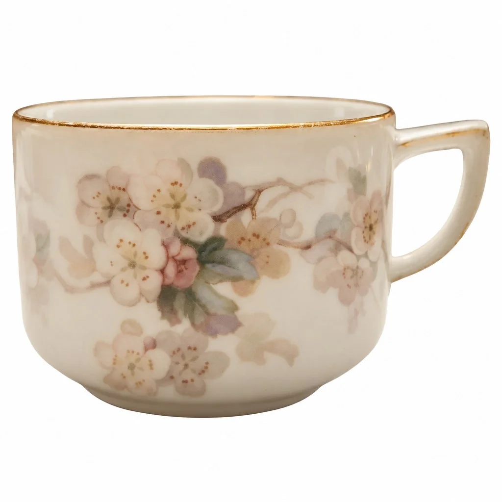 ROSENTHAL Tasse Weiß Porzellan Blumen Blumenmuster Vintage…