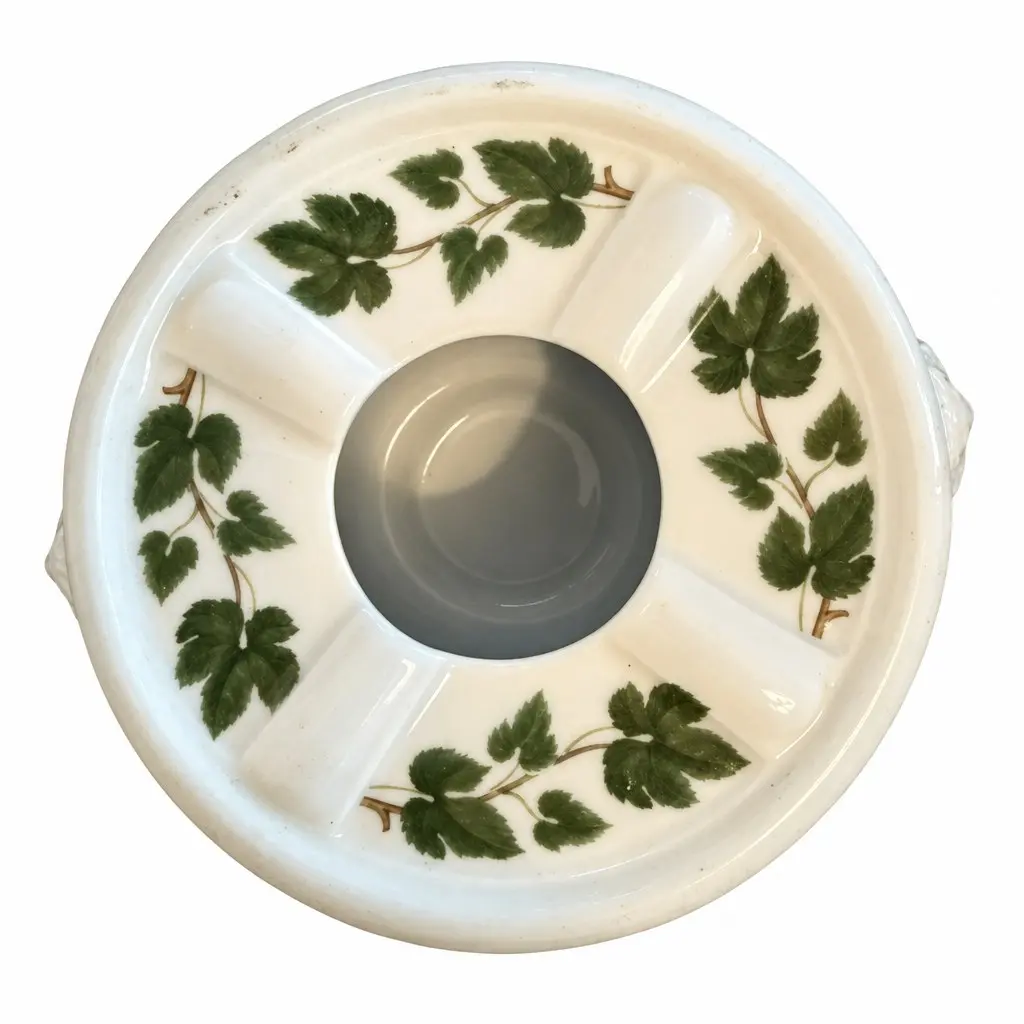 HUTSCHENREUTHER Aschenbecher 12cm Weinlaub Beige Porzellan…