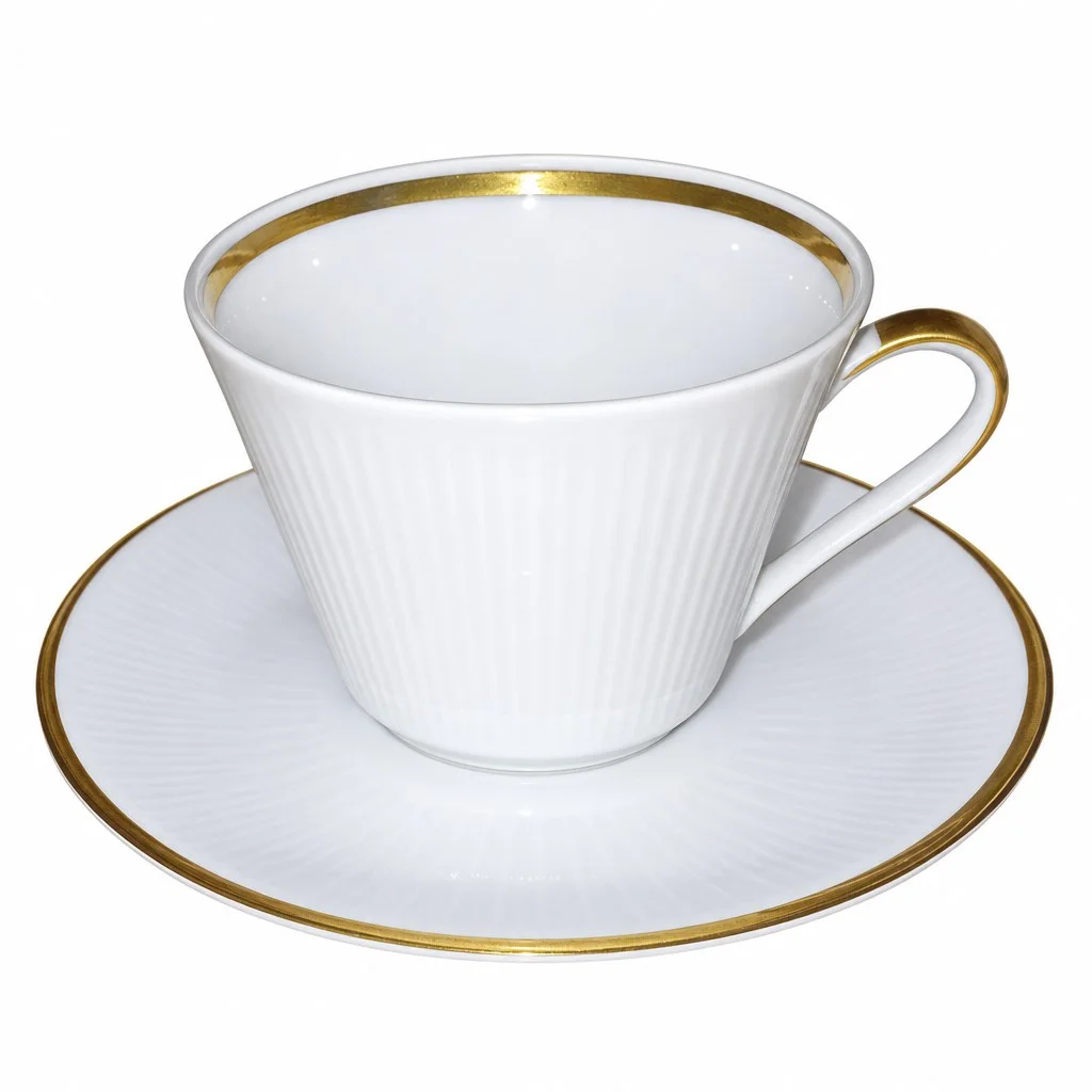 MITTERTEICH Kaffeetasse Weiß Porzellan Uni Klassisch…