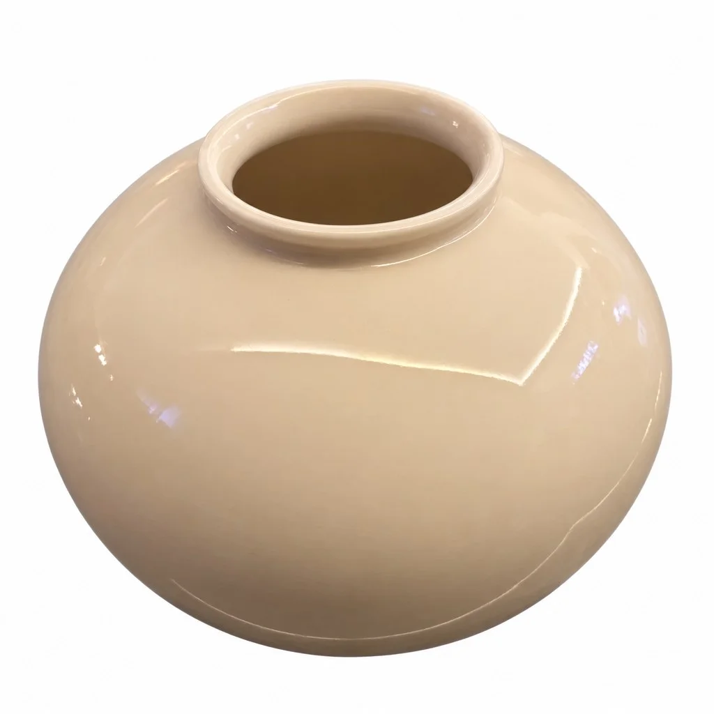 DEPOT Vase Beige Kunststoff Flaschenform Strukturmuster…