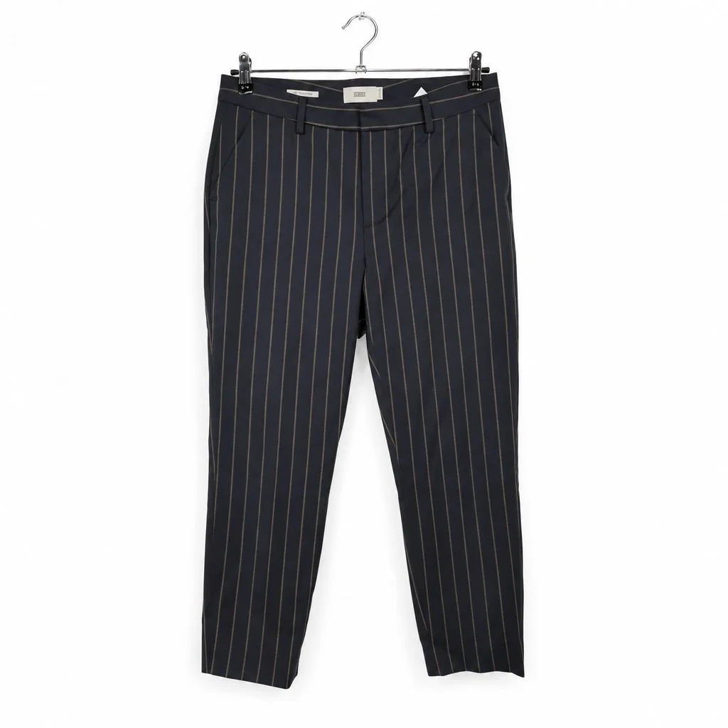 Damen Anzughose Blau Gold Gestreift Gr. 40 W31 Business