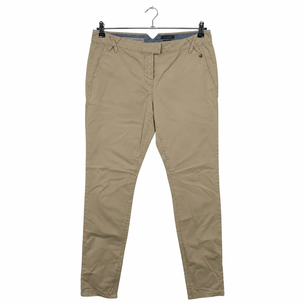 Damen Chino Stoffhose Charly Beige Gr. 40 Casual Baumwolle