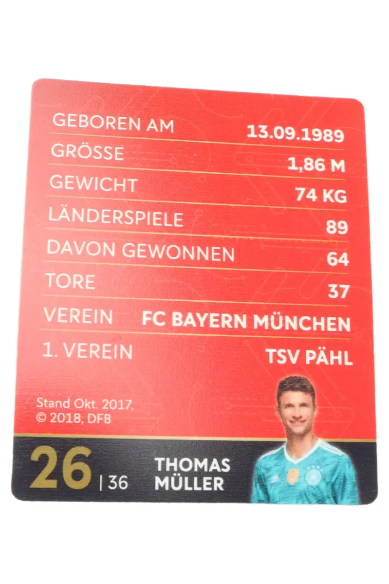 DEUTSCHER FUSSBALL-BUND Sammelkarte Bild 2
