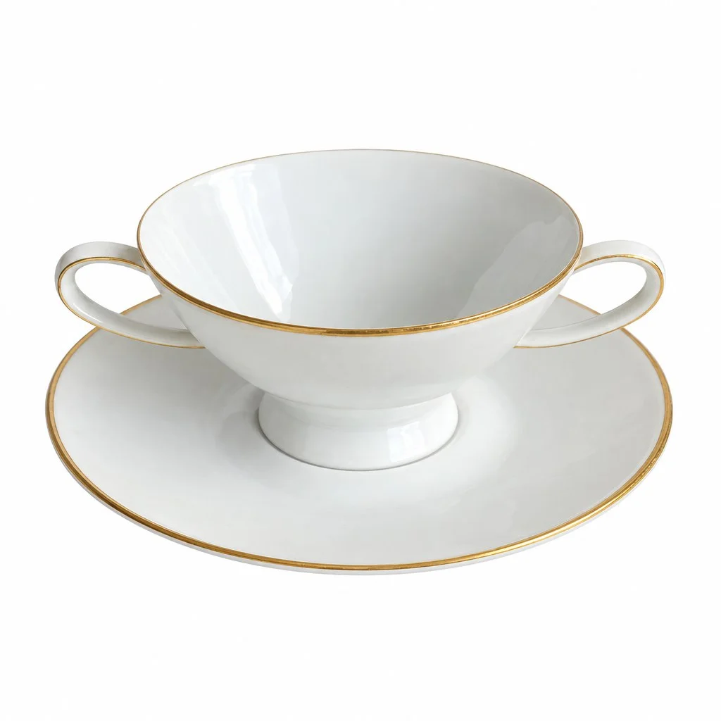 ROSENTHAL Tasse mit Untertasse Weiß Porzellan Uni…