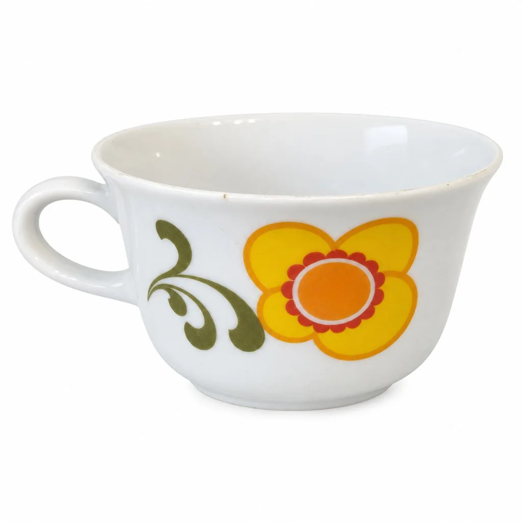 Vintage Geschirr mit Blumenmuster