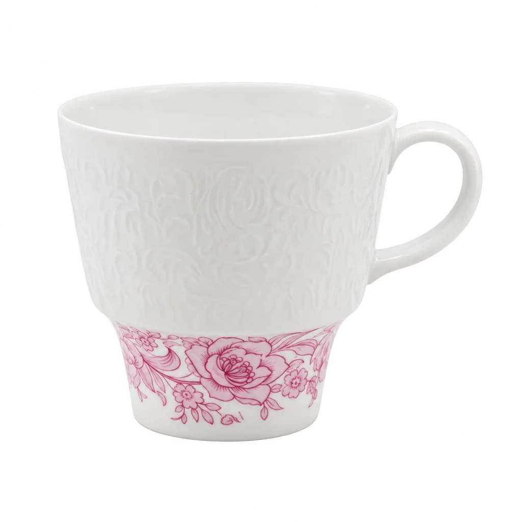 HUTSCHENREUTHER Tasse Weiß Porzellan Blumen Blumenmuster…