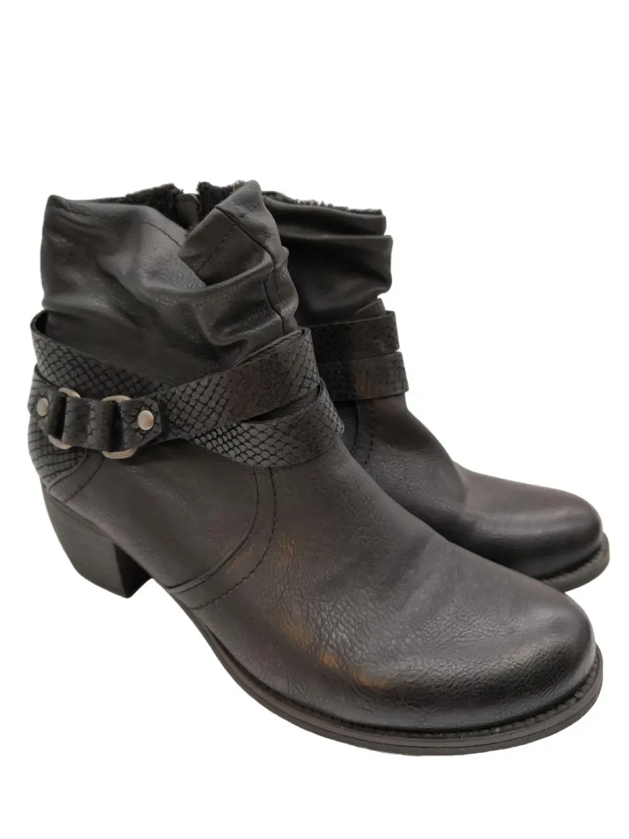 Puccetti Reißverschluss-Stiefeletten schwarz Größe 40