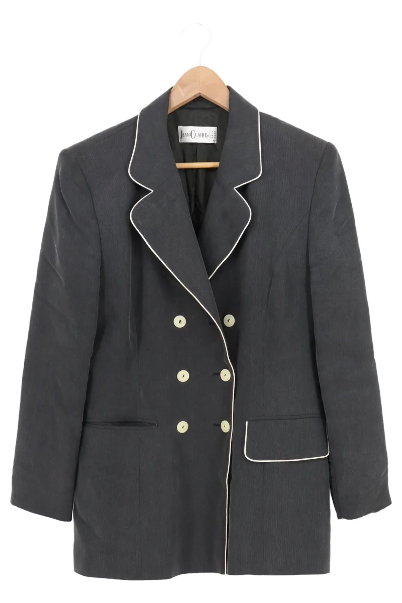 Damen Blazer Jacke 40/L Grau Business Elegant Klassisch