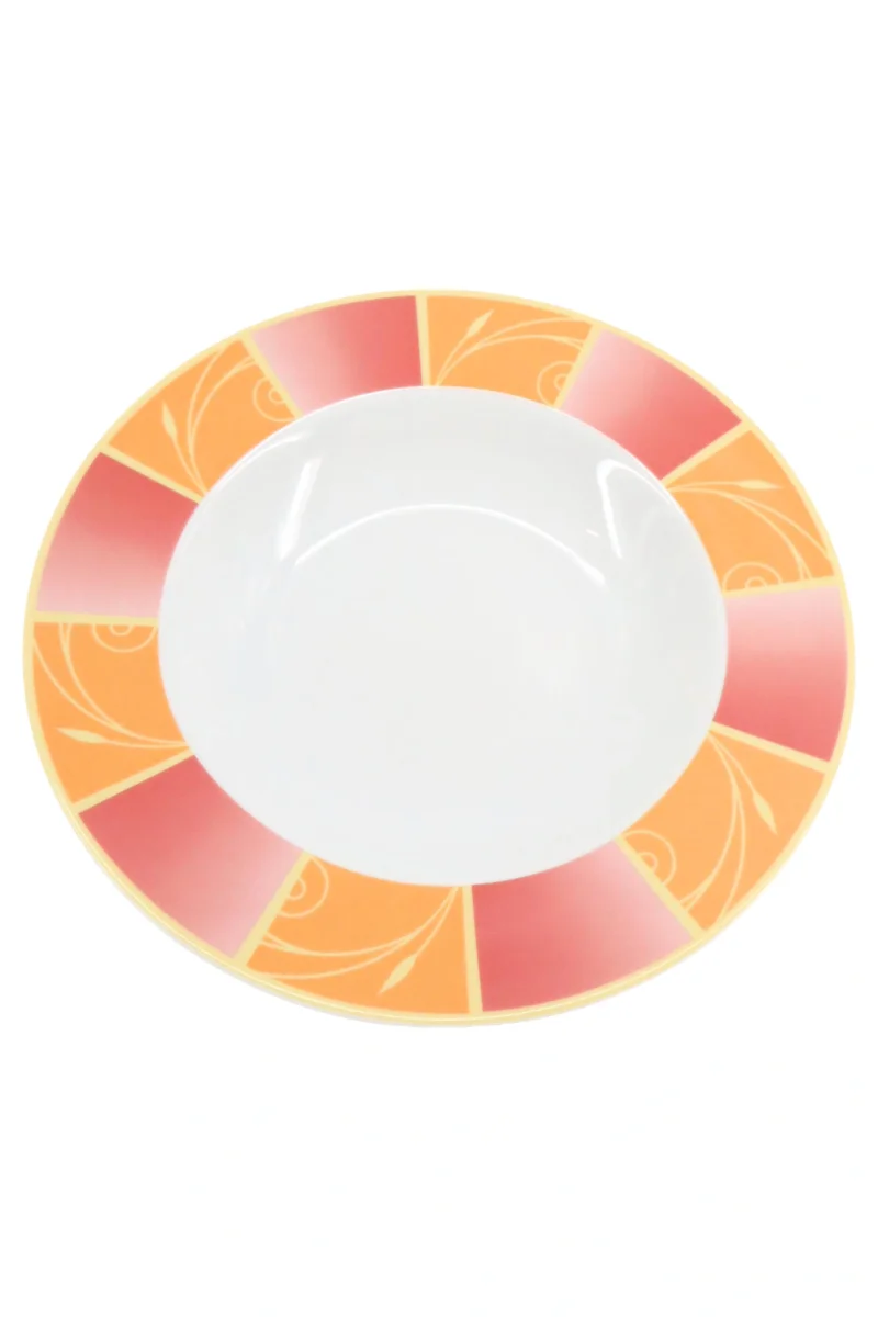FLIRT Servierteller Orange Glas Blumenmuster Essteller…