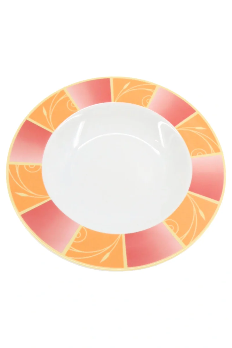 FLIRT Servierteller Orange Glas Blumenmuster Essteller…