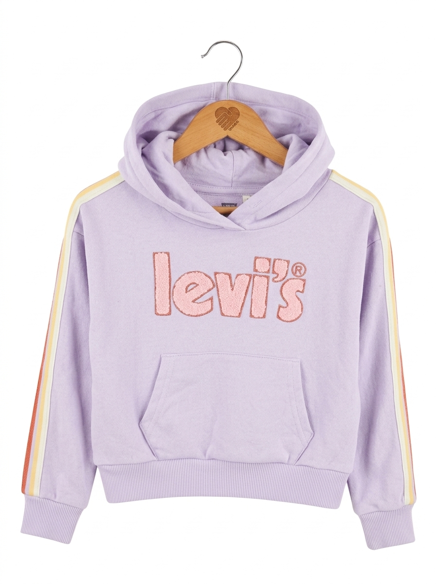 Levi's Kinder Kapuzenpullover Hoodie Gr. 104 Lila Logo 1
