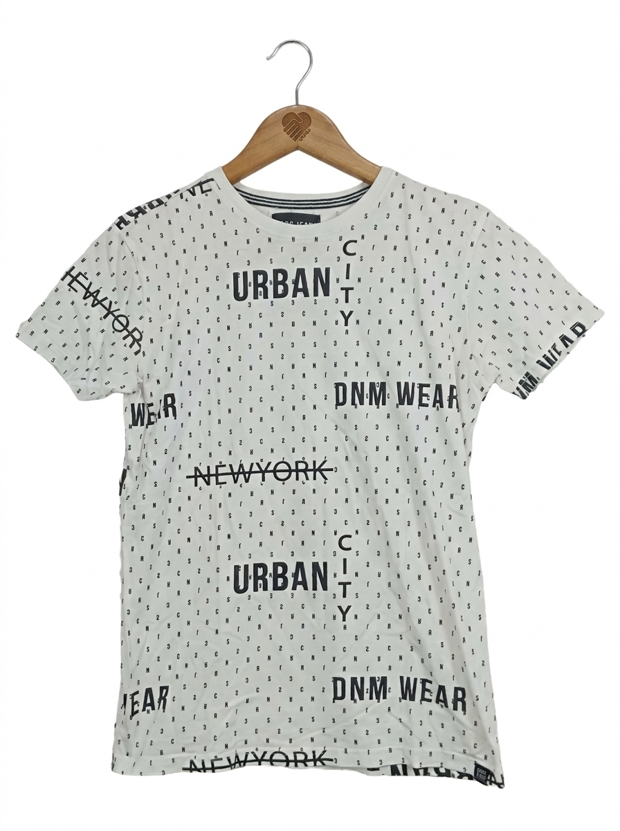 Cars Jeans Kinder T-Shirt Gr. 164 Weiß Urban Schriftzug Kurzarm Baumwolle 1